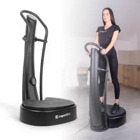   Vibrációs tréner VibroGym inSPORTline Lotos Max, LED kijelző, nagyméretű fogantyúk, javítja a vérkeringést