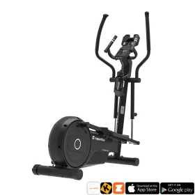   Elliptikus tréner inSPORTline ZenStride 300, 7kg hátsó lendkerék, max.150kg, otthoni, halk, elektromos, 40cm lépéshossz, 53kg