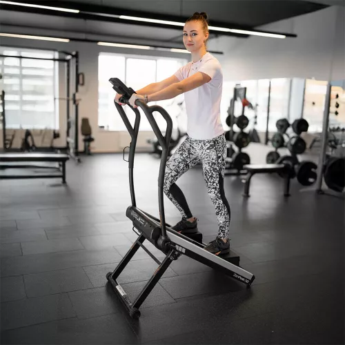 Lépcsőzőgép inSPORTline ZenPeak 30, elektromos terhelés, csúszásmentes felület, kapaszkodók, LCD kijelző, italtartó, iConsole+, taposógép