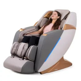   Masszázsfotel Numana, Zero Gravity, Zero Space, 5 masszázstipus, 40 párna, 11 fej, légionizátor, hangvezérlés, infra melegítés, hangvezérlés - fehér-szürke