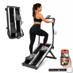 Lépcsőzőgép ZenPeak 30, elektromos terhelés, csúszásmentes felület, kapaszkodók, LCD kijelző, italtartó, iConsole+, taposógép inSPORTline