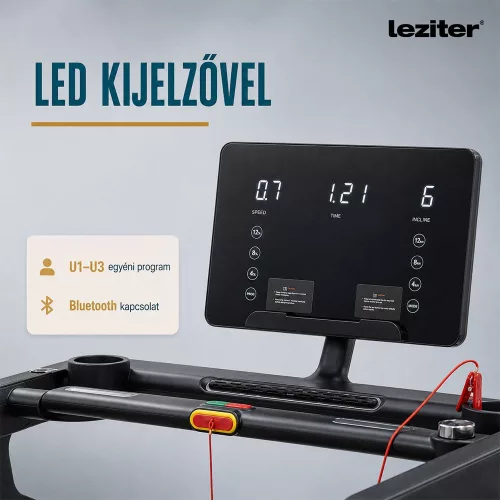 Futópad Led kijelzővel Aeorun Max 150 kg, 4,5 LE, 18,8 Km/h, 12 program, dőlésszög 0-15%