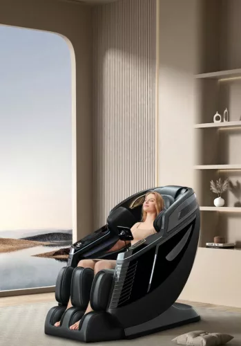 HC Home Lifestyle L39MAX Masszázsfotel fekete színben