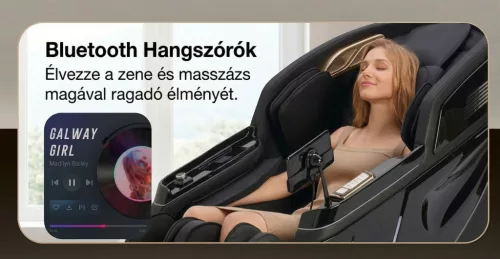 HC Home Lifestyle L39MAX Masszázsfotel fekete színben