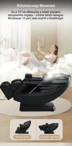 HC Home Lifestyle L39MAX Masszázsfotel fekete színben